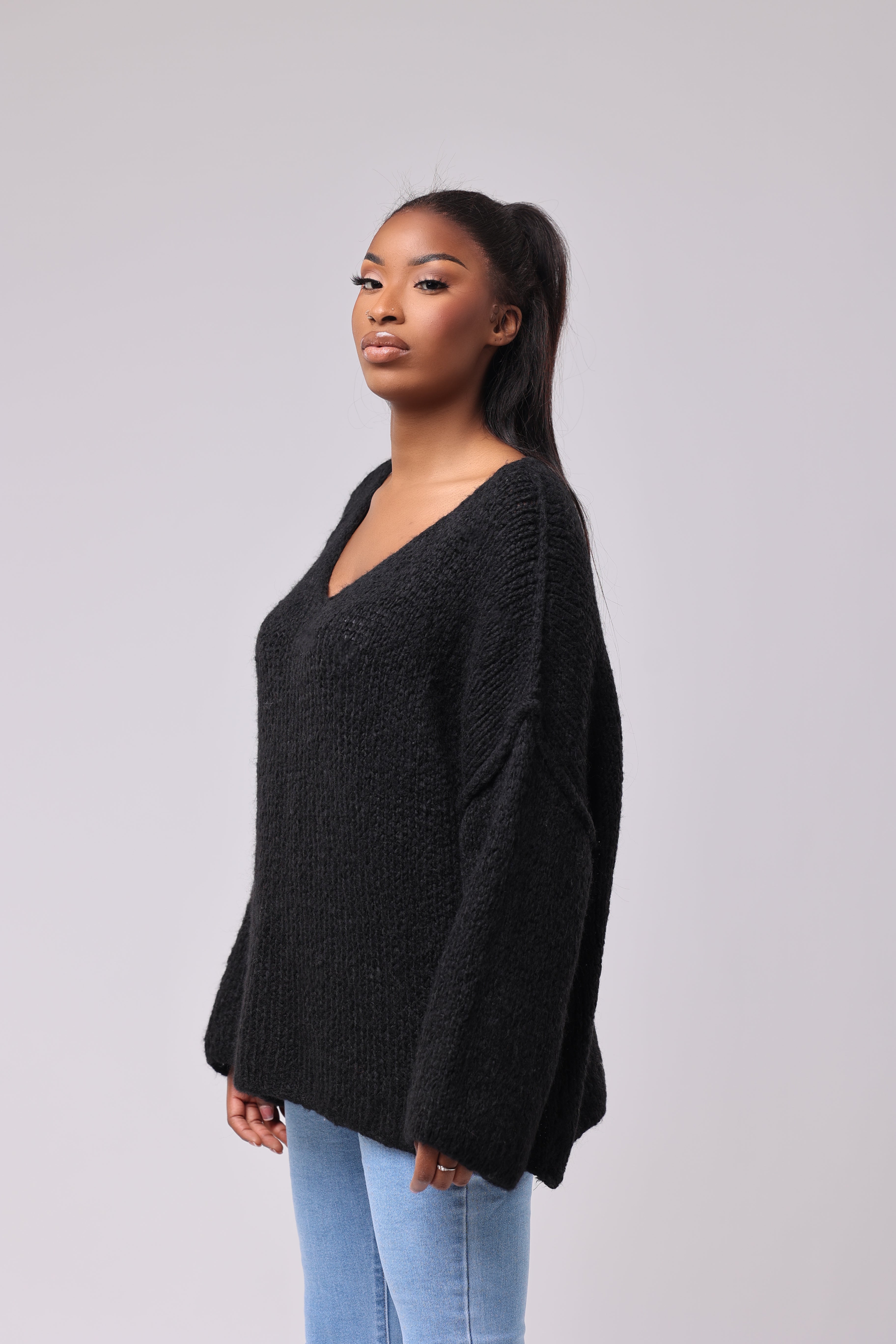 PULL EN LAINE COL V