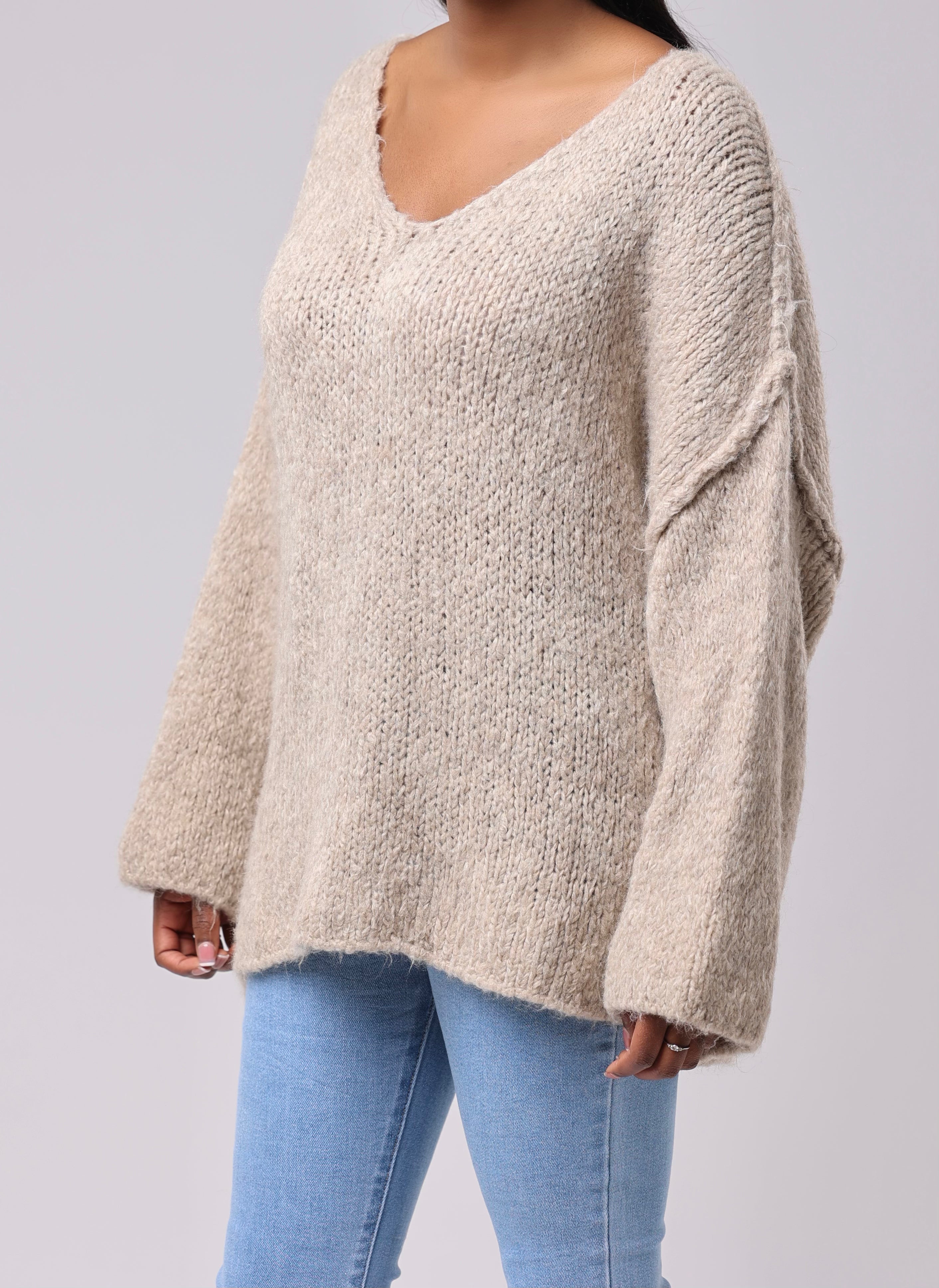 PULL EN LAINE COL V